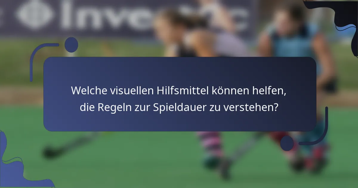 Welche visuellen Hilfsmittel können helfen, die Regeln zur Spieldauer zu verstehen?